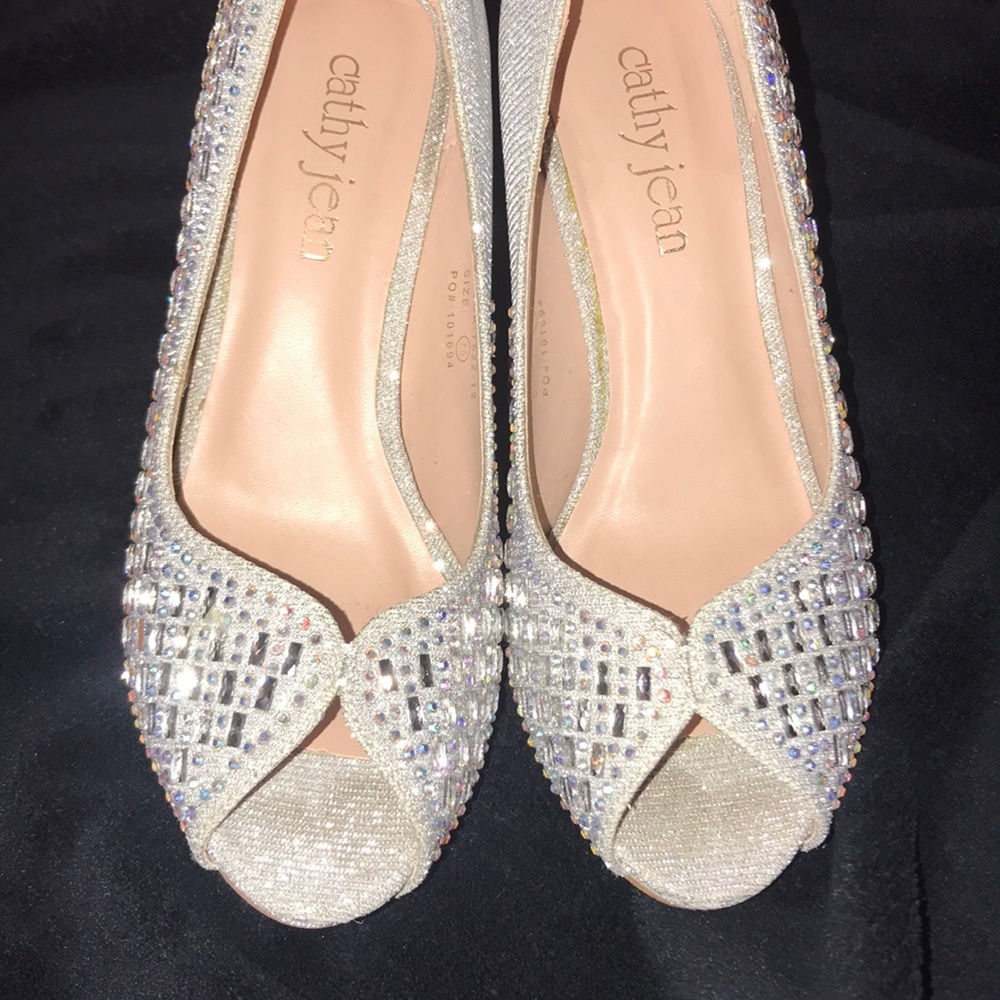 5 inch sparkly studded heels